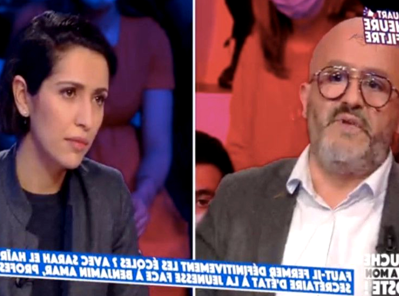 "Makach walou" : Invité à TPMP pour débattre de la crise sanitaire dans les écoles, un enseignant dénigre Sarah El Haïry !